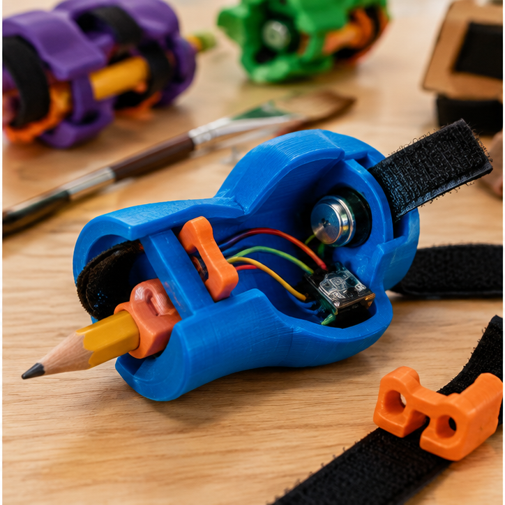 Close construction and materials view for Adaptive Tool Grip Lab